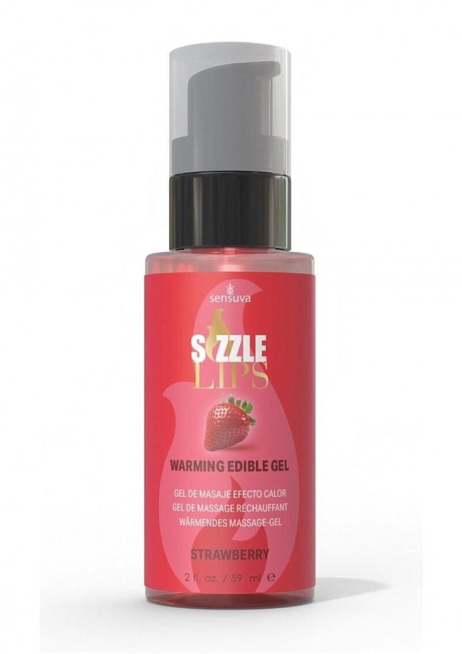 Теплий масажний гель Sensuva Sizzle Lips для оральних ласк, 59 мл (Синій льодяник)