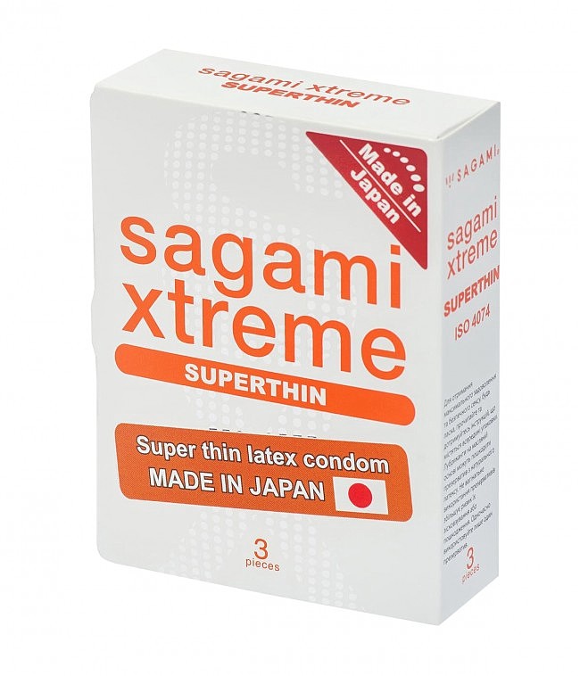 Ультра тонкі латексні Sagami Xtreme Superthin, 3 шт