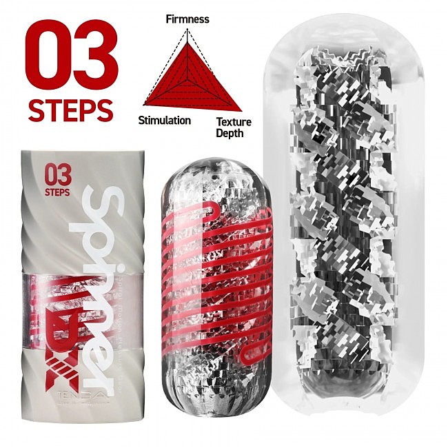 Мастурбатор Tenga Spinner DX 03 Steps, спіральна структура, 12,5 х 5 см