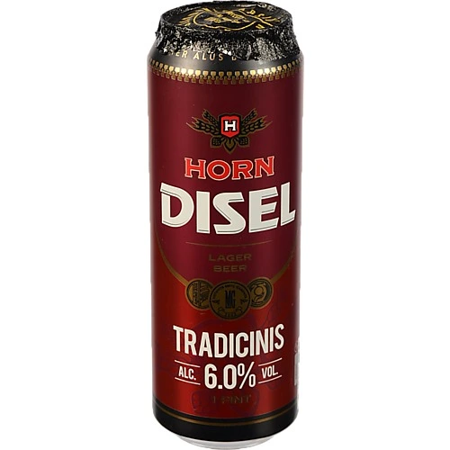 Пиво Horn Disel 0.568л Tradicinis Lager світле фільтроване пастеризоване