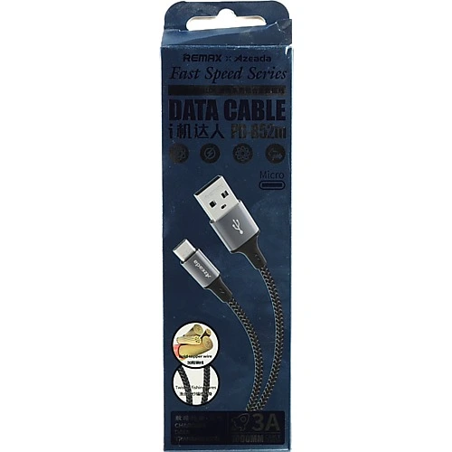 Кабель MicroUSB Proda PD-B52m Fast Speed Data. 1м. чорний