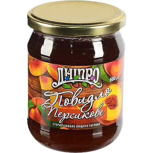 Повидло Dnipro 600г персикове с.б
