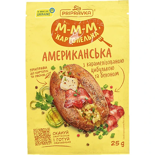 Приправа до картоплі та овочів з карамелізованою цибулею та беконом Американська Pripravka д/п 25г