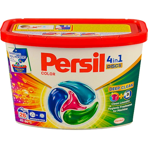 Засіб миючий для прання Color 4in1 Discs Deep Clean Persil 26х16.5г
