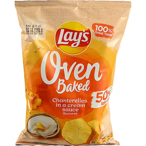 Чипси картопляні запечені Chanterelles in a cream sauce Oven Baked Lay's 110г