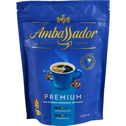 Кава Ambassador Premium 100г розчинна