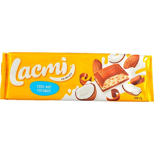 Шоколад молочний з мигдалем кокосовим кремом та рисовими кульками Cool-Nut Coconut Lacmi Roshen м/у 280г