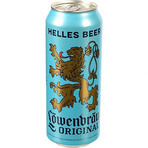 Пиво 0.5л 5.1% світле пастеризоване Original L?wenbr?u з/б