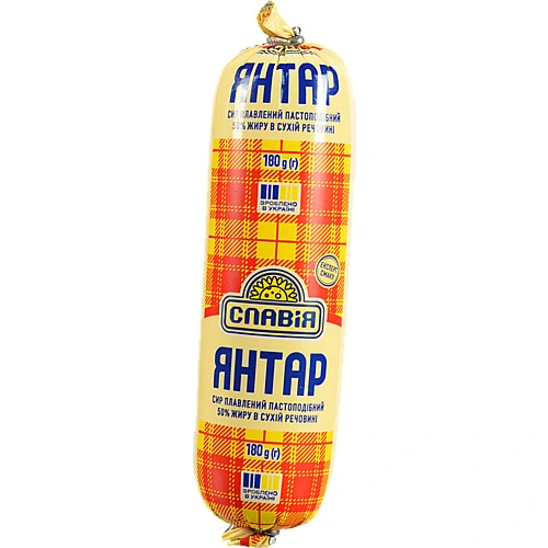 Сир пл. Славія 180г 50 янтар ковбасний