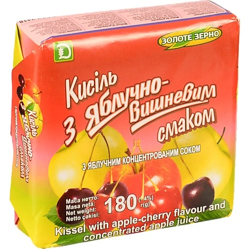 Кисіль Золоте зерно 180г яблуко вишня