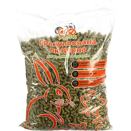 Гранульована люцерна Eco Pellets 2кг для кроликів та гризунів