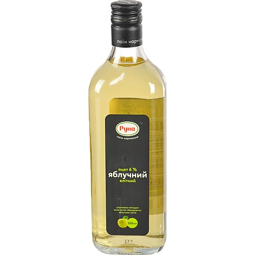 Оцет яблучний 6% елітний Руна 500мл