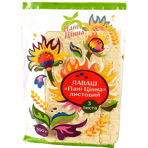 Лаваш Пані Цінна 3 листи,  300 г