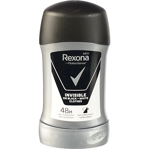 Антіперсперант-олівець Rexona invisible 50мл ч. б