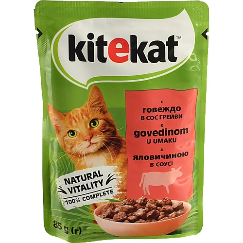Корм Кітікет 85г яловичина в соусі пауч
