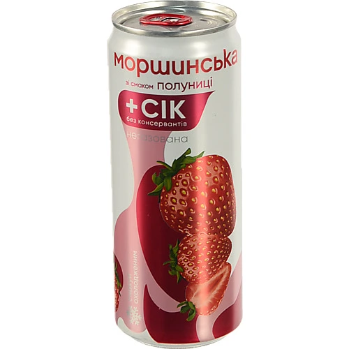 Напій Моршинська 0.33л полуниця н.газ з.б.