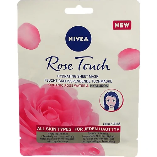 Маска д.обличчя Nivea  дотик троянди ткан.гіал