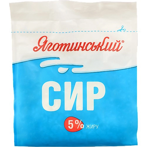 Сир кисломолочний 5% Яготинський м/у 350г