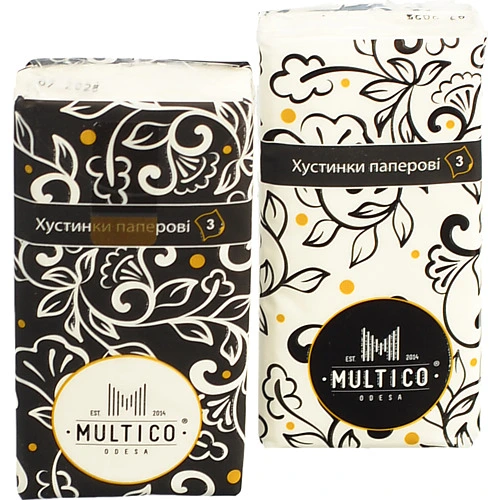 Хустинка паперова Multico 3шар.10х300 біла