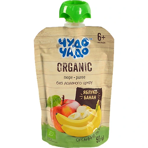 Пюре Чудо-Чадо Органічне Яблуко-Банан 90г