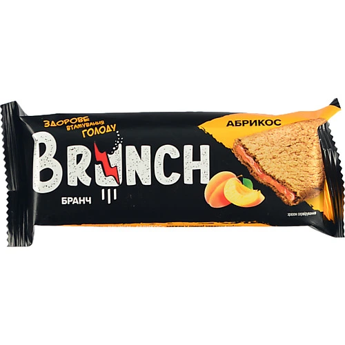 Снеки мультизлакові зі шматочками абрикоса Сендвіч Brunch м/у 56г