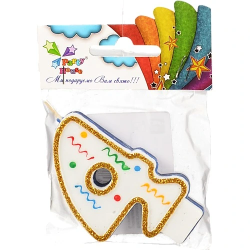 Свічка цифра велика 4 1шт.