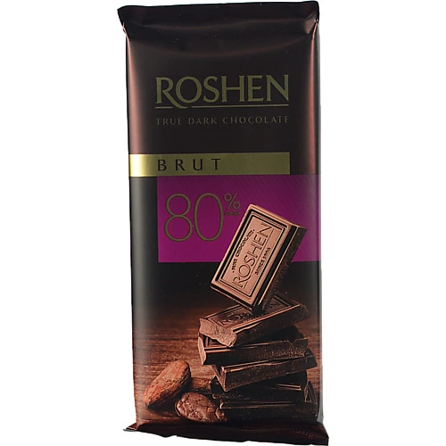 Шоколад 80% чорний Brut Roshen м/у 85г