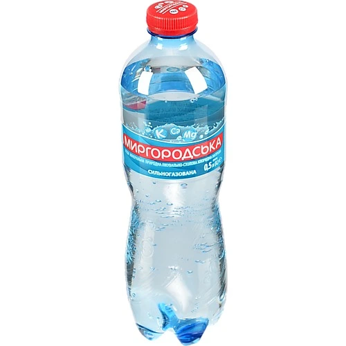 Вода мінеральна сильногазована Миргородська п/пл 0.5л