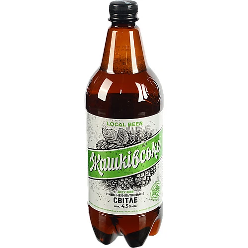 Пиво Жашківське 1л 4.5% світле нефільтроване пастеризоване пшеничне