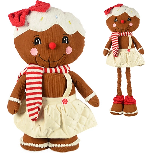 Декор новорічний телескопічний Пряникова дівчинка 50-70см