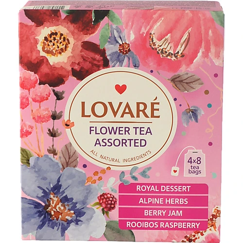 Чай Lovare Асорті Квітковий 32 пакетики
