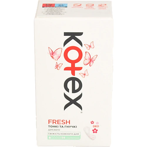 Прокладки Kotex 56шт deo superslim liners ifw