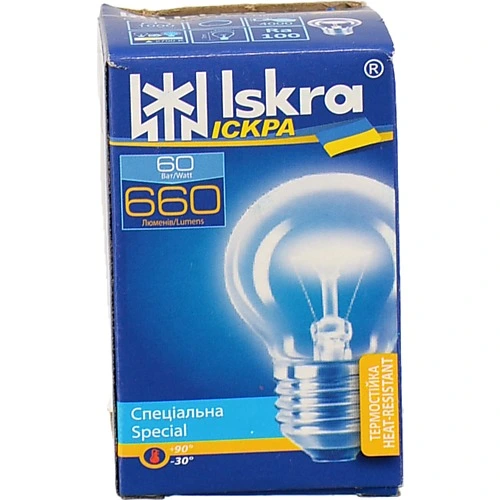 Лампа Іскра 60Вт Е27 куля
