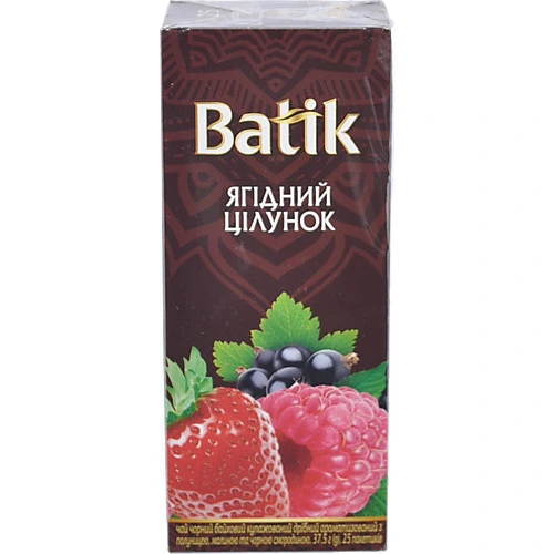 Чай чорний Batik Ягідний Цілунок 25 пакетиків
