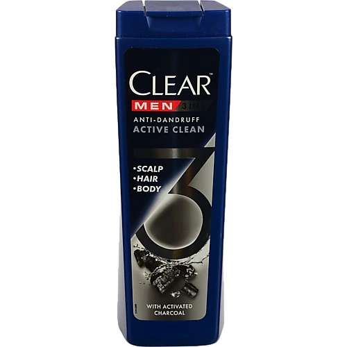 Шампунь Clear 360мл 3в1 активоване вугілля для чоловіків