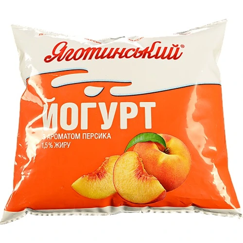 Йогурт питний 1.5% Персик Яготинський м/у 400г