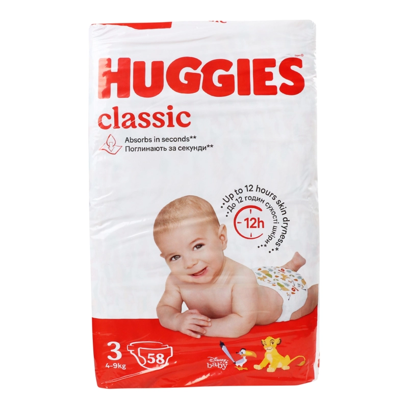 Підгузки Huggies Classic 3 jumbo 4-9кг 48шт