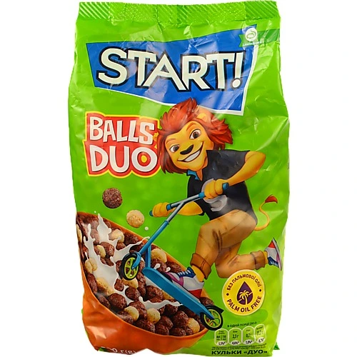 Сніданки сухі зернові Balls Duo Start! 500г