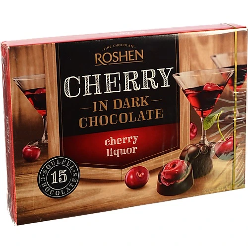 Цукерки Рошен 155г вишня лікер вишневий