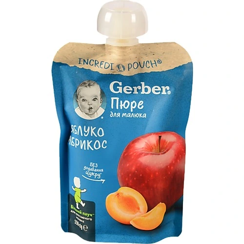 Пюре для дітей від 6міс Яблуко-абрикос Gerber д/п 150г
