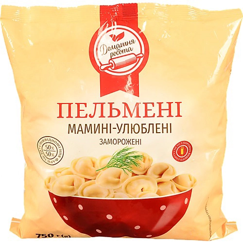 Пельмені заморожені Мамині - улюблені Домашня робота м/у 750г