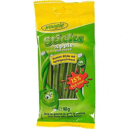 Цукерки Woogie 80г яблуко