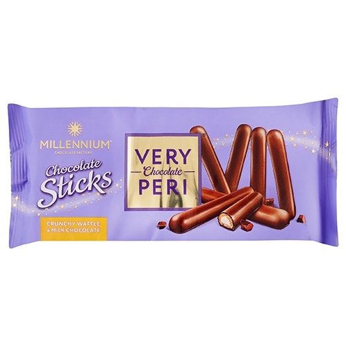 Вафельні трубочки Millennium 80г very peri злак молочний шоколад