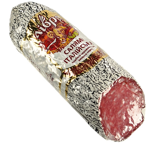 Ковбаса [Лібраk [Салямі Італійськаk сирокопчена, вищий ґатунок