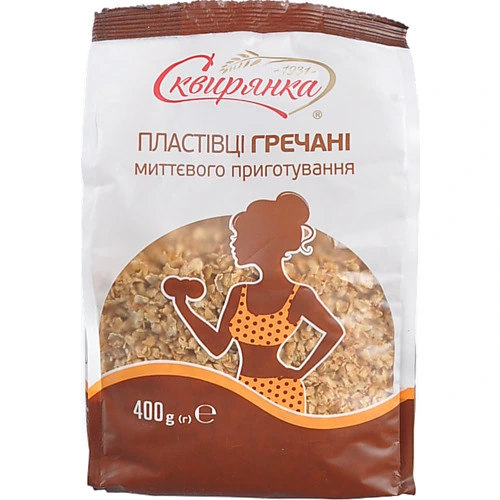 Пластівці гречані миттєвого приготування Сквирянка м/у 400г