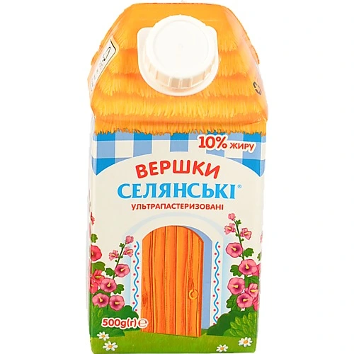 Вершки  Селянські 500мл 10%