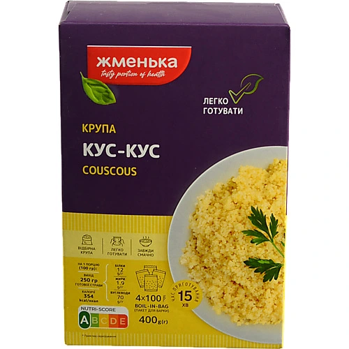 Кус-кус пшеничний в пакетиках Жменька к/у 4х100г