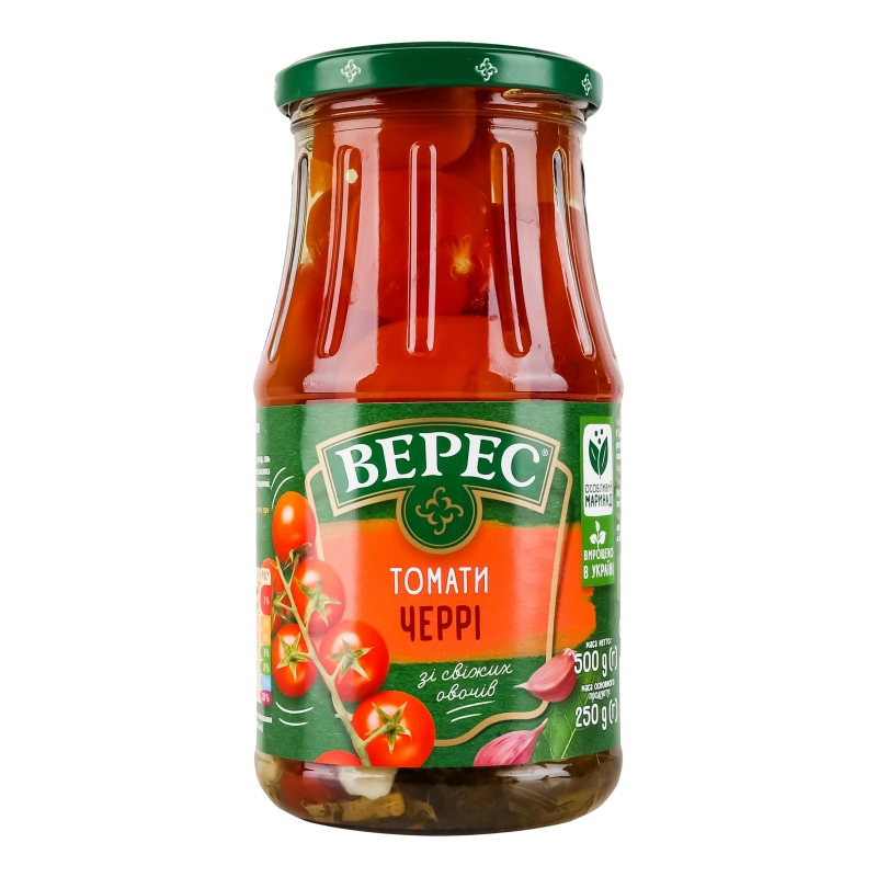 Томати мариновані Черрі Верес с/б 500г