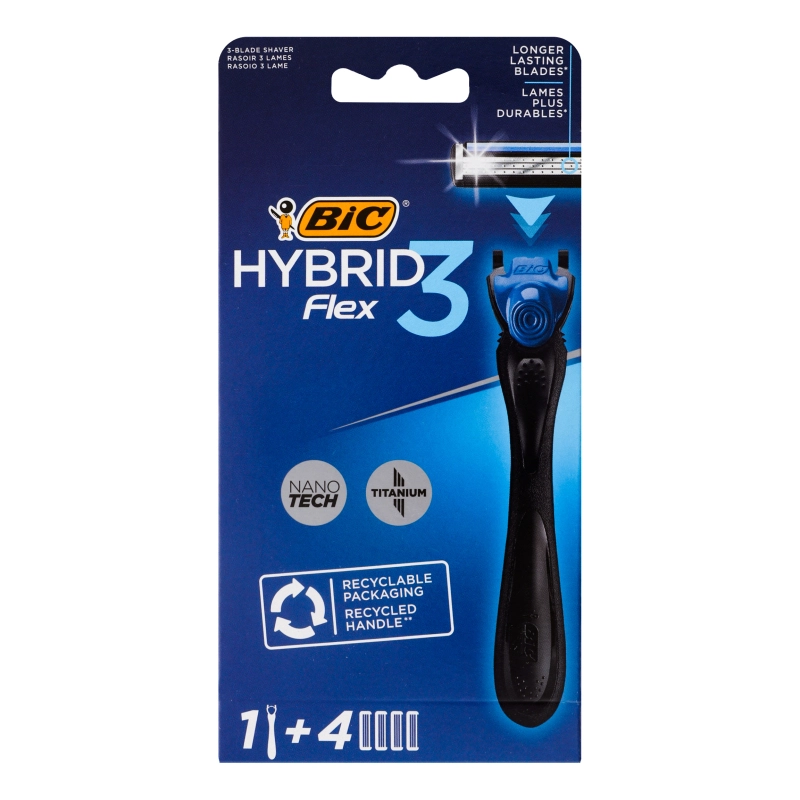 Бритва д.гоління BIC flex 3 hybrid 4шт