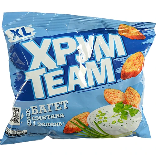 Багет ХрумTeam 90г сметана зелень
